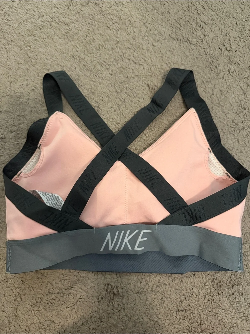 Nike Pink Sports Bra with Gray Band